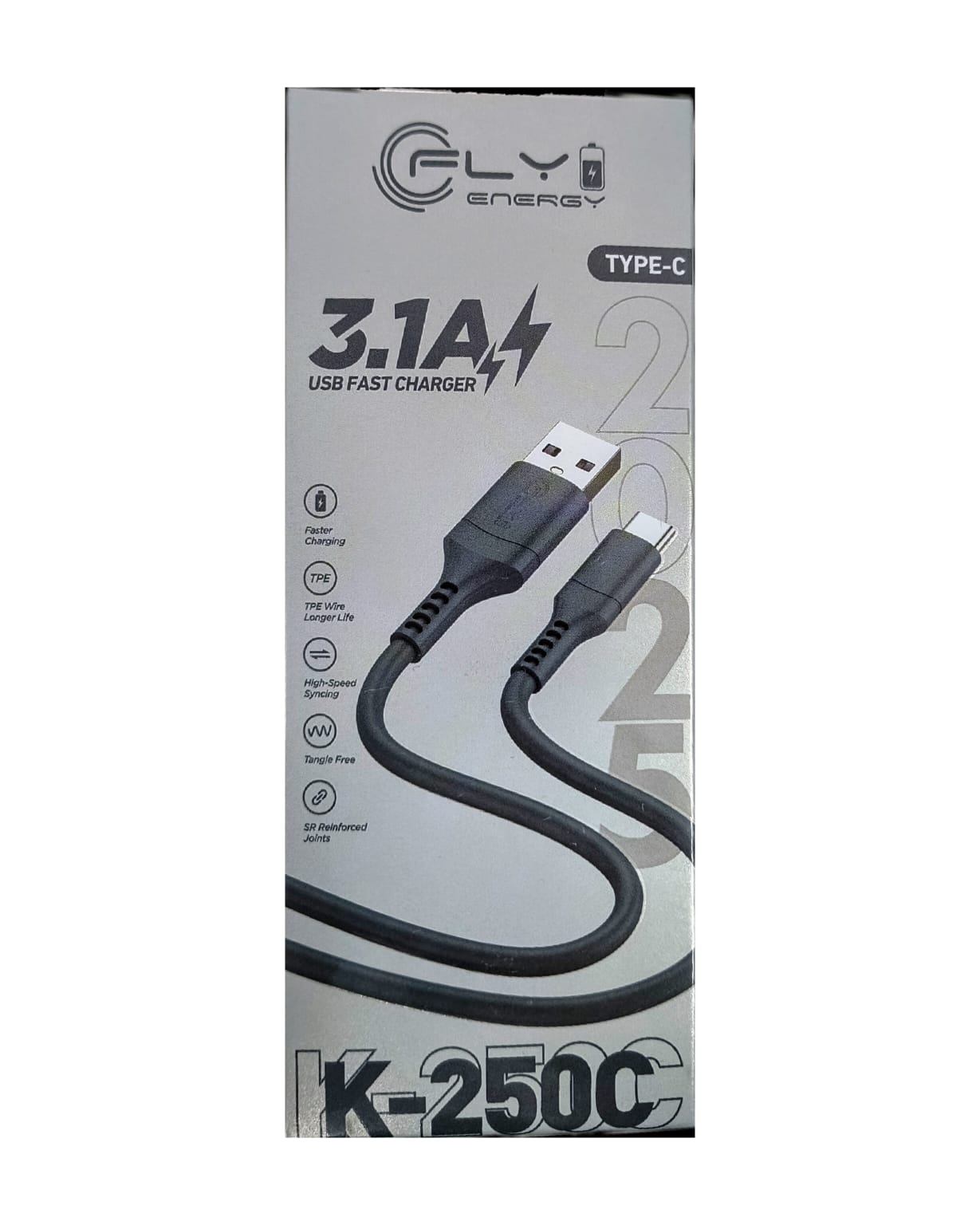 Cable USB a Tipo C   (3.1A) Fly Energy - Imagen 1