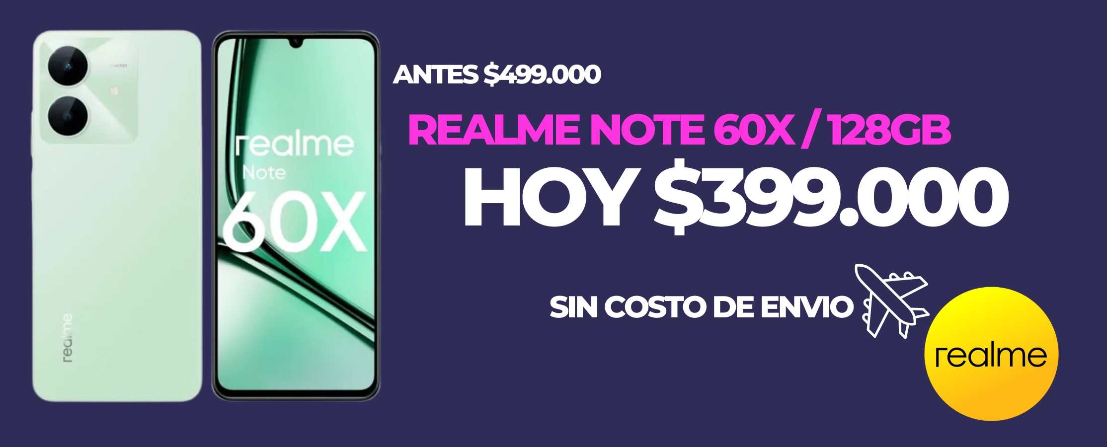 Banner REALME NOTE 60X 128GB