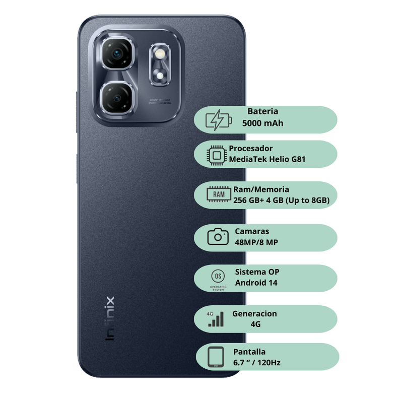 INFINIX HOT 50i 256GB - Imagen 4